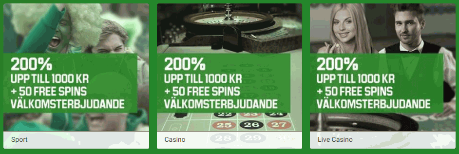 Unibet bonuskod Unibet välkomsterbjudanden