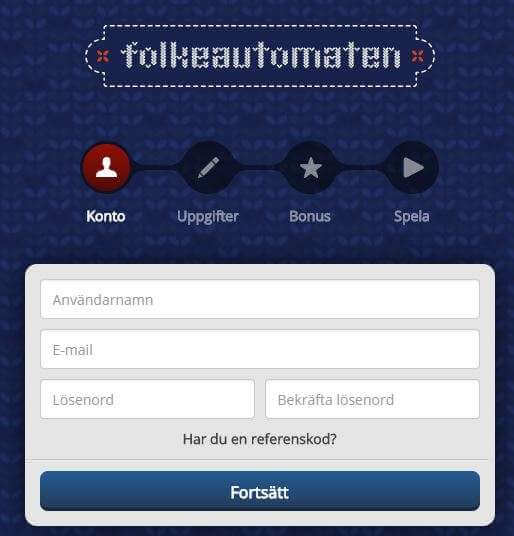FOLKEAUTOMATEN REGISTRERING FOLKEAUTOMATEN REGLER & VILLKOR