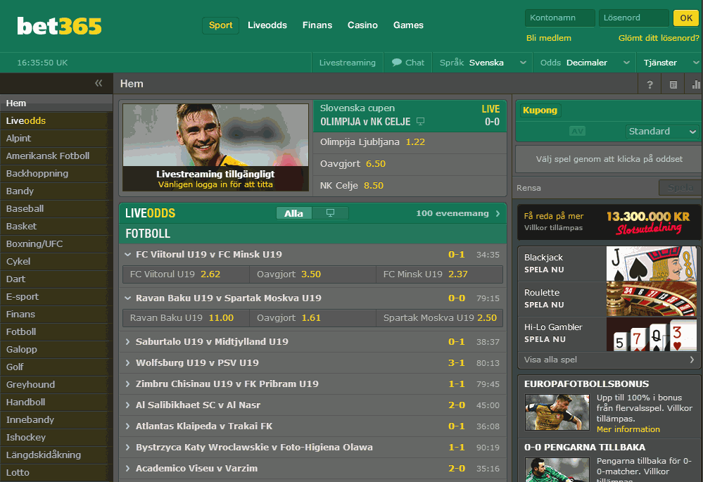 Bet365 bettingsajt Bet365 Hemsida