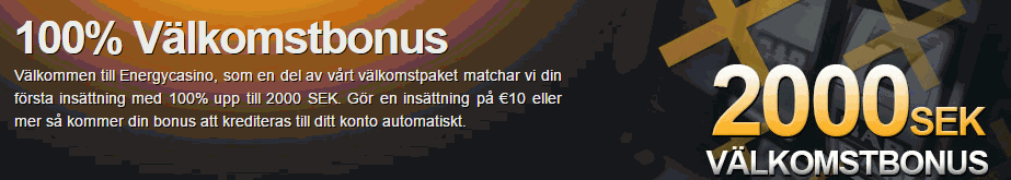 Välkomstbonus EnergyCasino Energy Casino Välkomstbonus