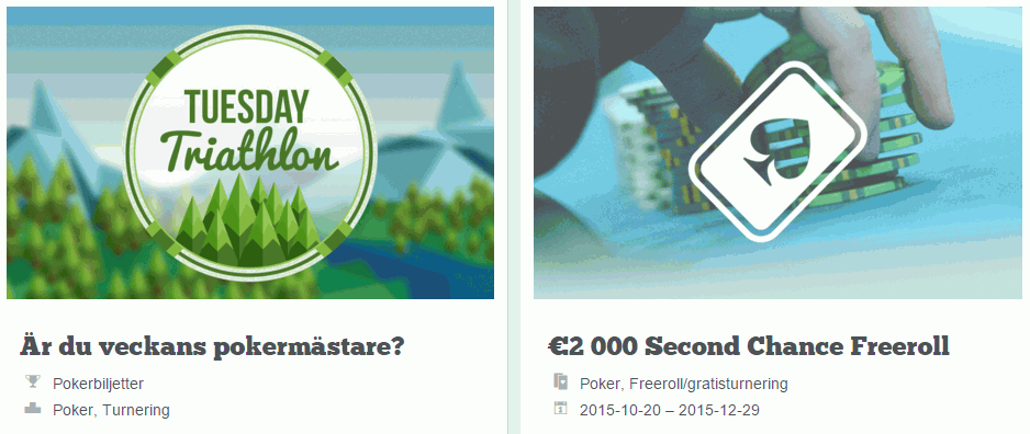 Poker erbjudanden PAF Poker Second Chance