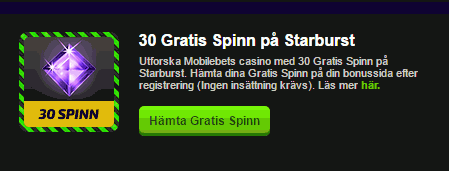 gratisspinns mobilbet 30 gratissnurr