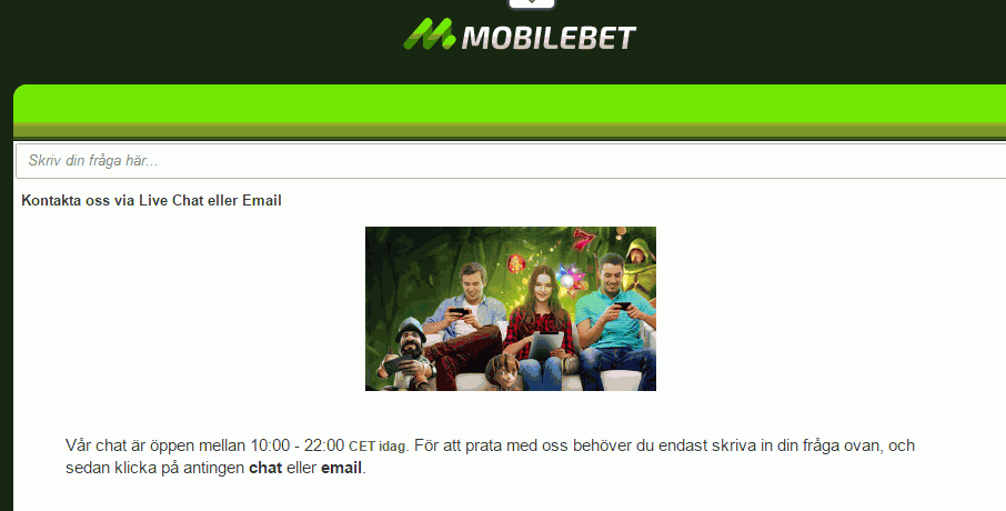 kundservice mobilbet kundservice