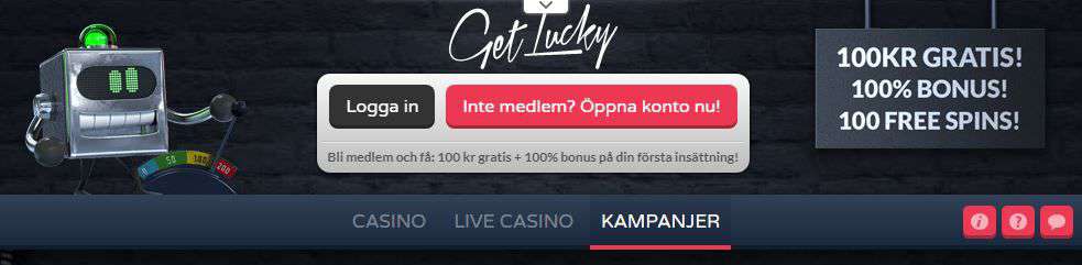 Bonuskod Get Lucky Get Lucky Bonuskod