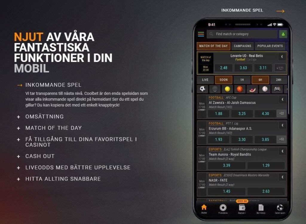Mobil App på Coolbet Coolbet Mobil