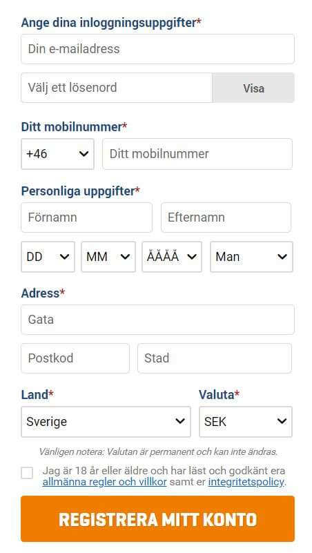 Öppna Konto på Nordicbet Nordicbet Registrering
