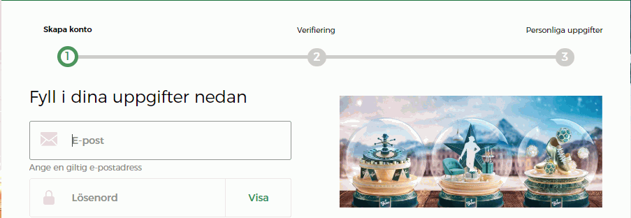 Mr Green registriering fungerar med old school sätt eller enkelt med BankID Mr Green Bonuskod