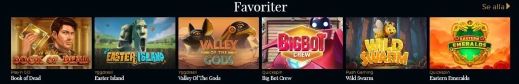 Premier Live Casino Spel favoriter i spelutbudet
